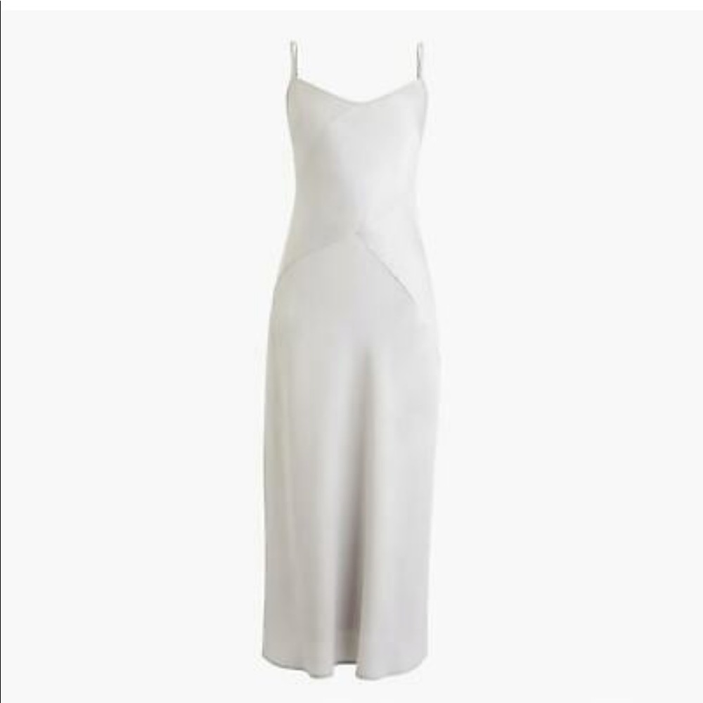 J. Crew Mixed Satin Crepe Slip Dress - Size 6